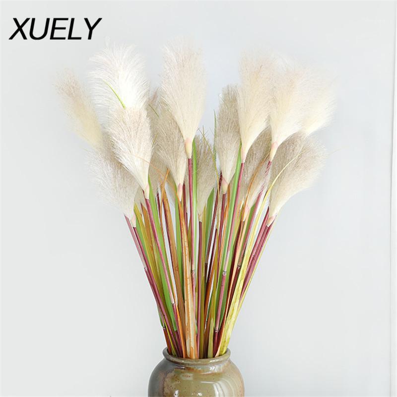 

100cm Artificial plants reed grass indoor office home green plants natural dried pampas grass wedding flower bunch reed1