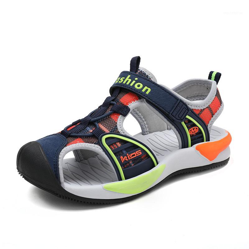 

Children Boys sandals cut-outs soft and light child beach sandals boys European size 28~38 summer kids canvas shoes for boy1, Black