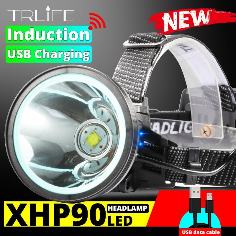 

Outdoor Camping Search LED Fishing Light Induction Headlight High Power Rechargeable 18650 Headlight Long Battery Life Light Cup1