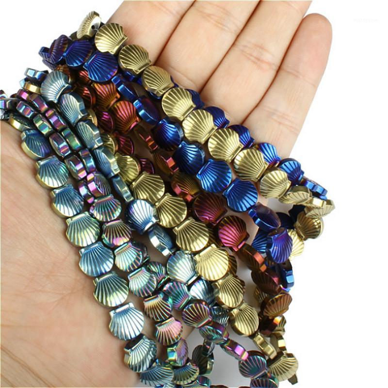 

Natural Stone Hematite 8mm Colorful Plated Scallop Loose Beads Fashion Jewelry Making DIY Necklace Bracelet Earrings Accessories1