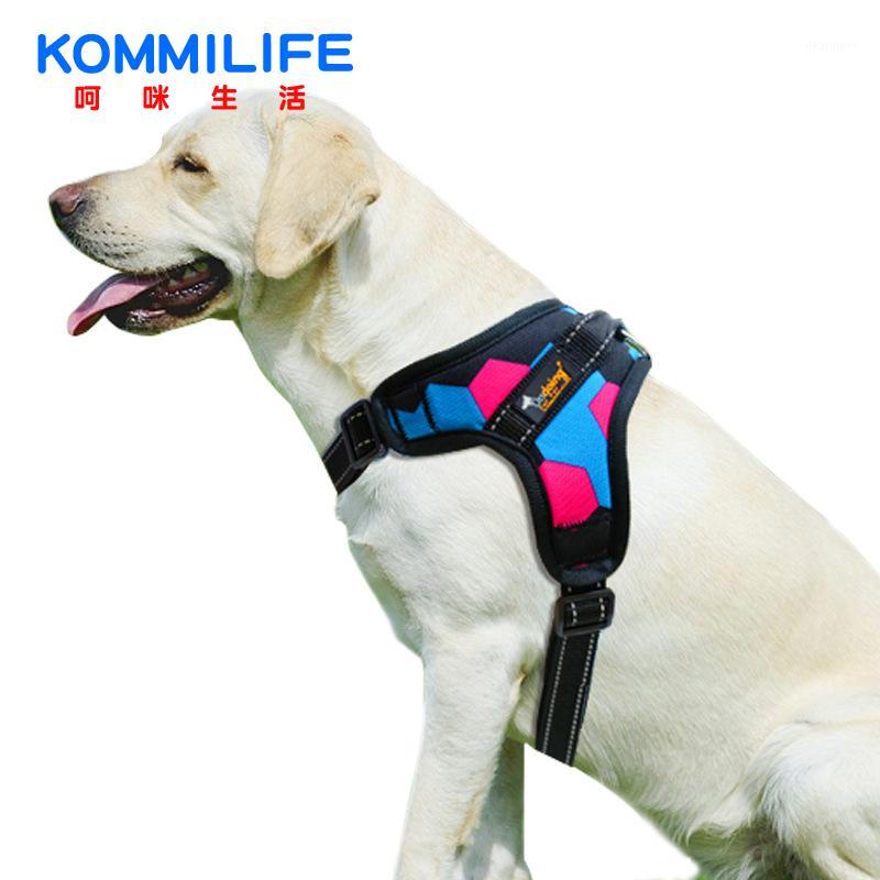 

Nylon Football Pattern Dog Harness Reflective Breathable Mesh Pad Dog Harness Leash Set Small Medium Large Vest1
