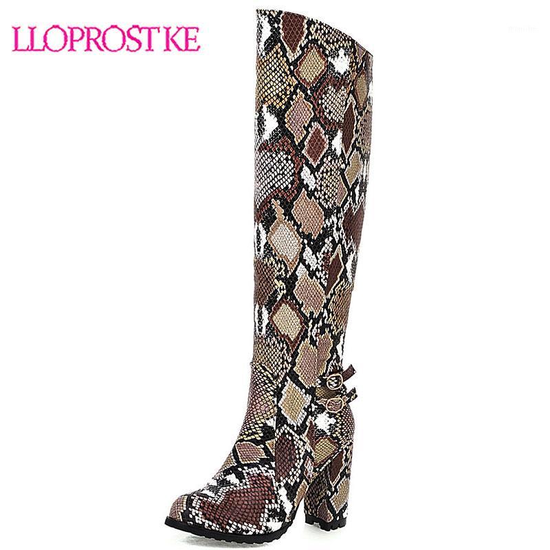 

Lloprost ke 2020 New Arrivals Mix Color Add Fur Winter Shoes Women Boots Female Chunky Heels Zip Up Knee High Boots Woman Shoes1, Blue