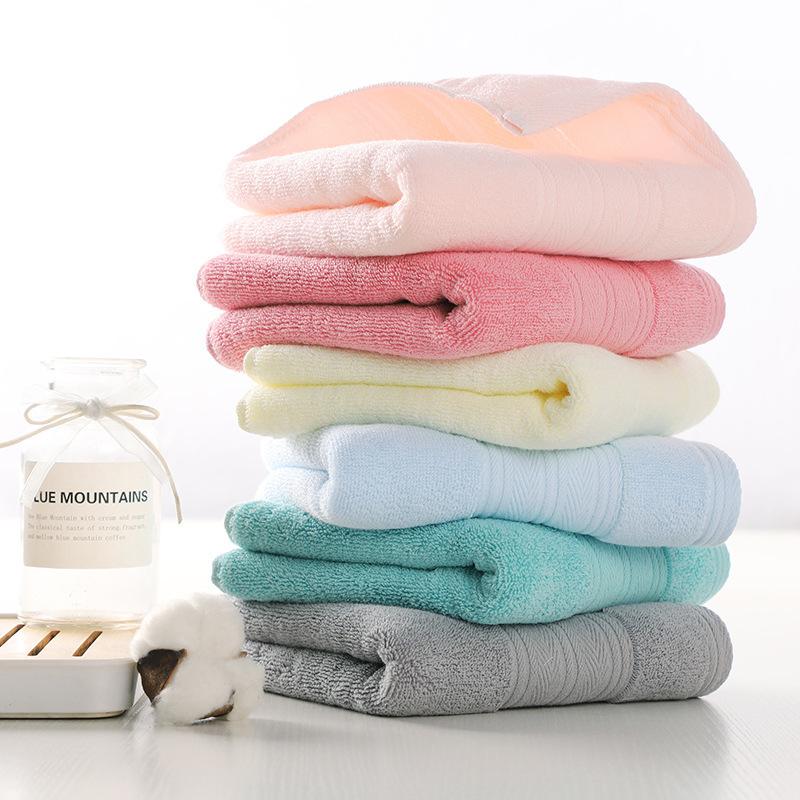 

T039A High quality Cotton Absorbent green blush pink cream hotel Home towels quick dry bath towel face towel, Light yellow
