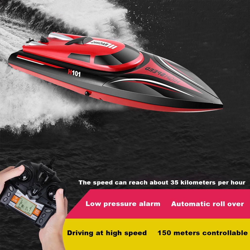 

High Speed Racing Boat Model H100 H101 H108 H116 2.4G 150m Remote Control Distance 30km/h Mode Switch Self Righting Rc Boat Toys, Blue