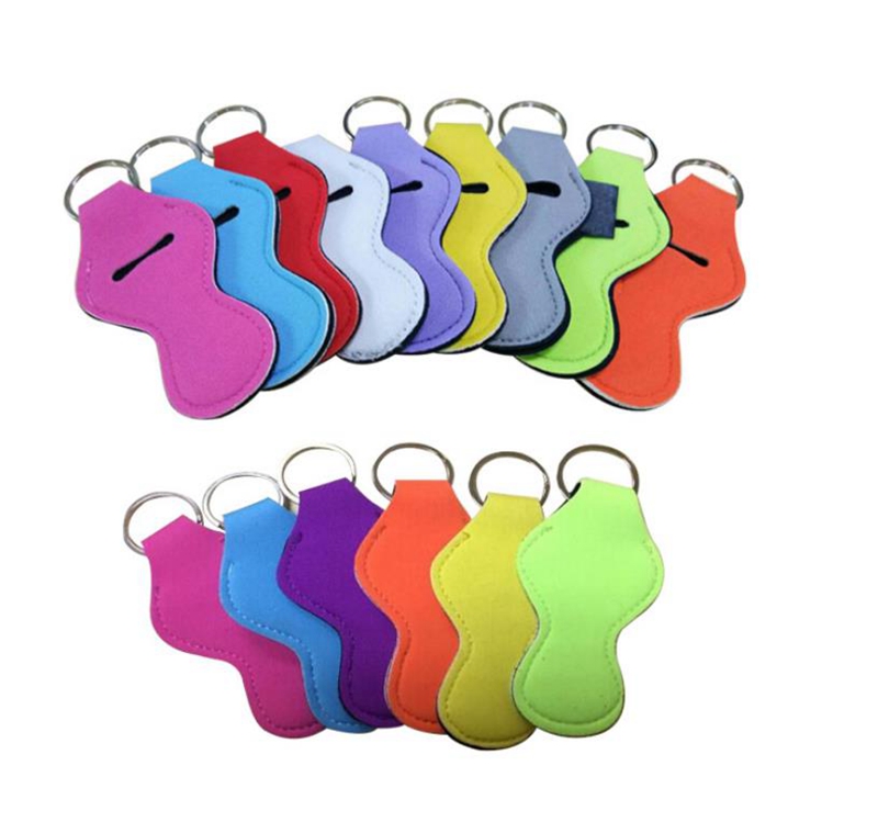 

Sublimation Lipstick Holder Blank Neoprene Keychain Plain Chapstick Cover Bags Lip Balm Wrap DIY Christmas Gift 10 Colors DW5905, Send randomly(10pcs a color)