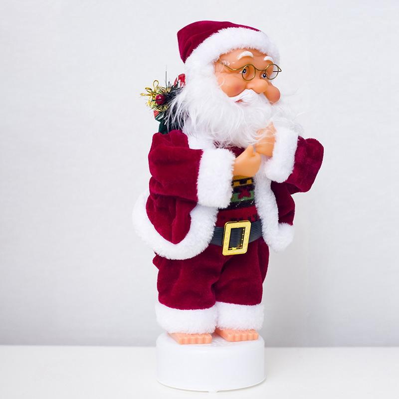 

1PC Christmas Santa Claus Doll Toy Christmas Electronic Music Doll Santa Claus Pants Off Funny Toy Creative Decoration1
