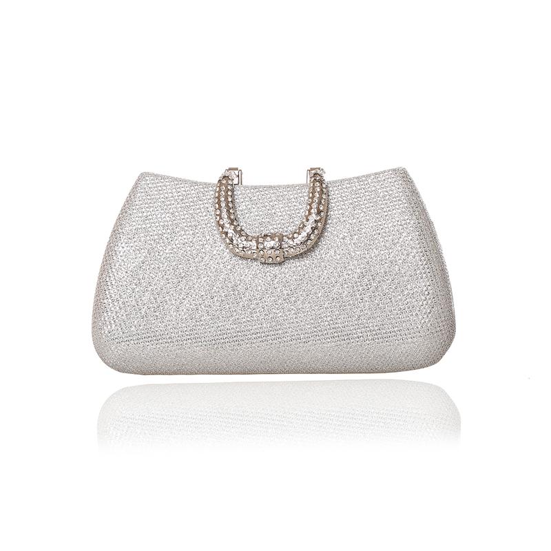 

Solid Pu Evening Bags New Arrival Gunny Surface Cat Type Sweet Ladies' Clutch Party Handbags Purse Free Shipping, Silver