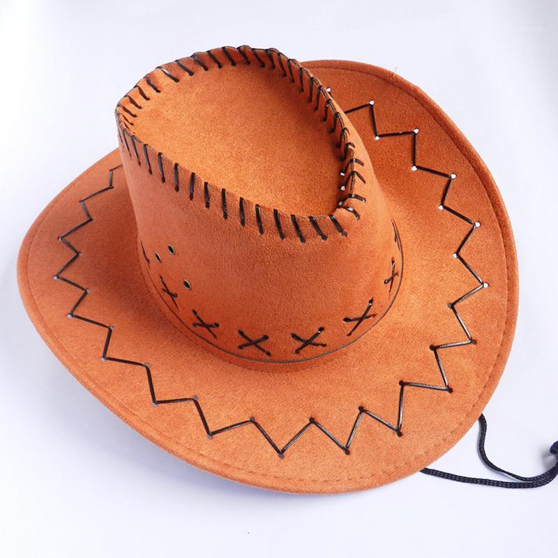 

Wild West Hat Cowboy Cowgirl Solid Casual Sunshade Cap Beach Travel Hat For Women Men Classic Western Headwear1