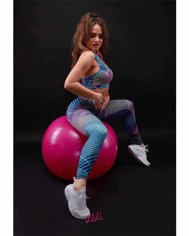 

Yoga Set Sports Leggings Women Gym Set Clothes Seamless Workout Fitness Sportswear Fitness Sports Suit Women's Tracksuit, Print