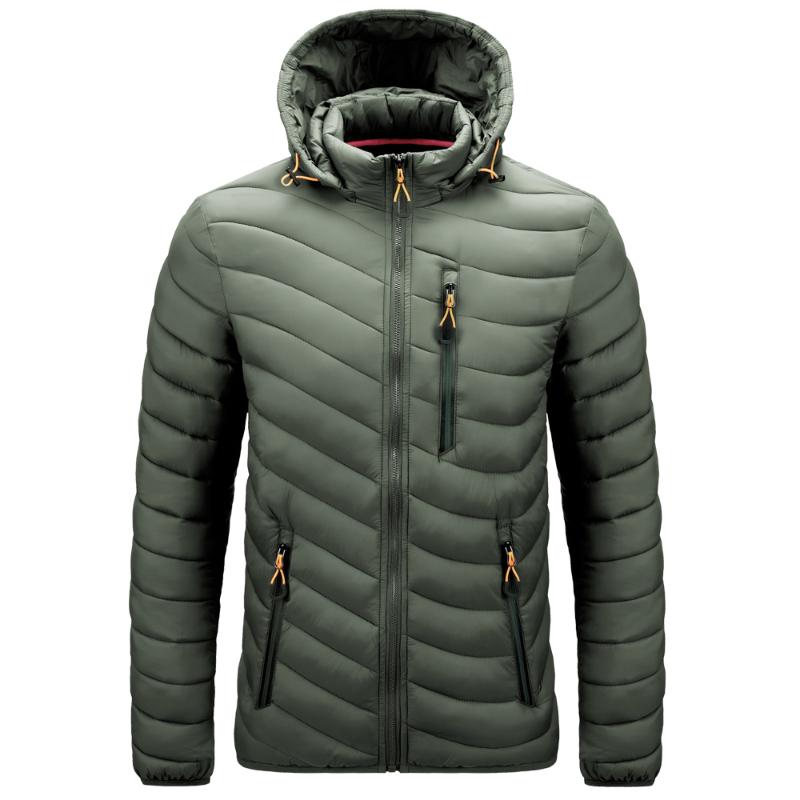 

Autumn Winter Warm Down Jacket Men's Hooded Casual White Duck Down Jackets Hat Detachable Fashion Parka Outwear Brand Clothing, Black