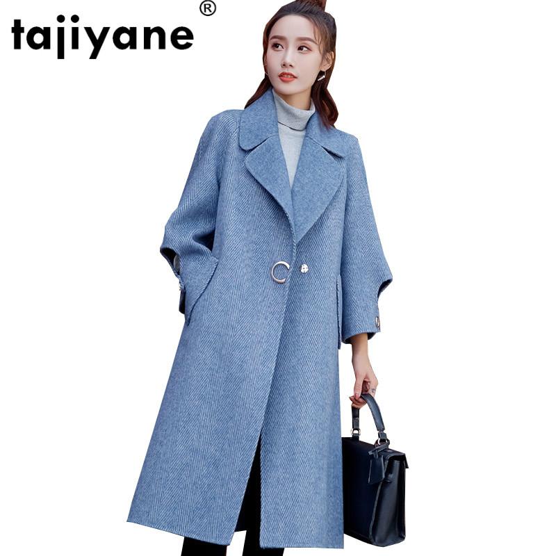 

Korean 22% Ployester 8% Loma 70% Wool Coat Female Jacket Autumn Winter Jacket Coat Tops Manteau Femme Hiver ZT1697, Blue