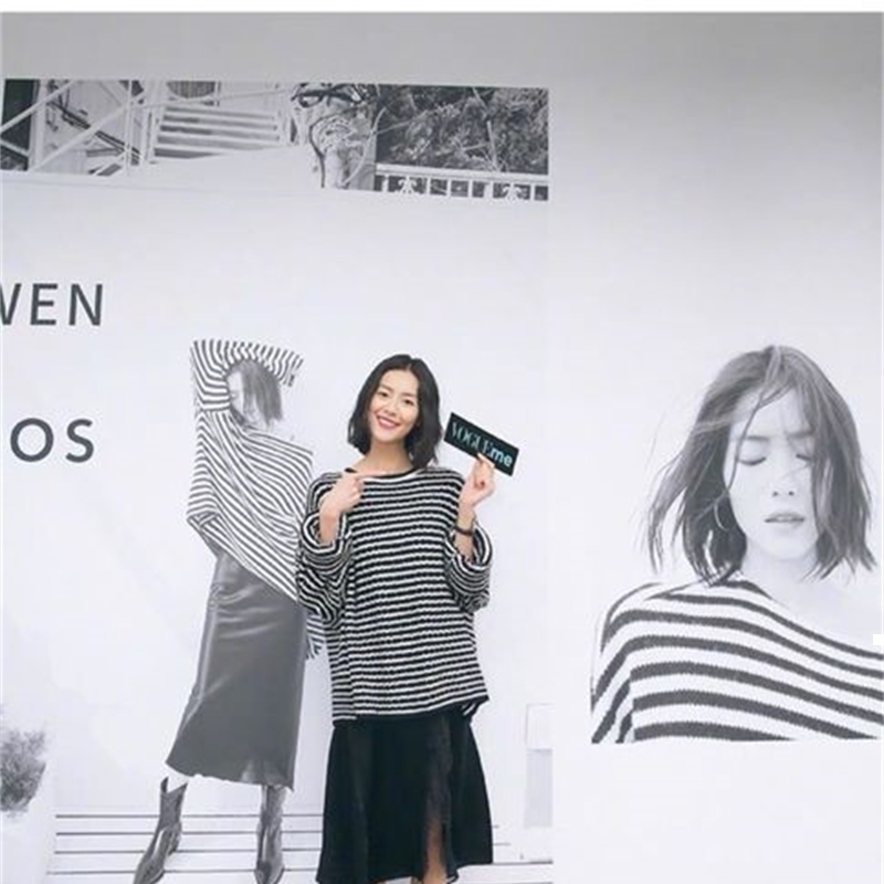 

Striped 2021 New Wool Oversized Sweater Woman Winter Clothes Luxury Designer Vintage 2e5w P4CJ