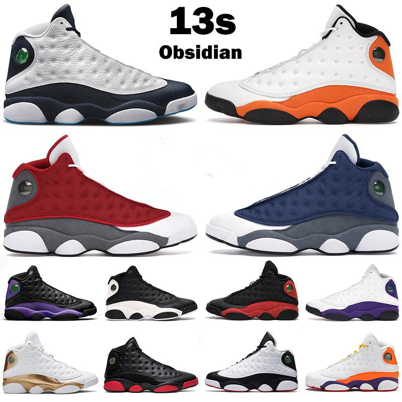 

2022 Basketball shoes men women jumpman 13s 13 Obsidian Black Hyper Royal Red Flint Court Purple Starfish Chicago Bred mens trainers sports sneakers, 30