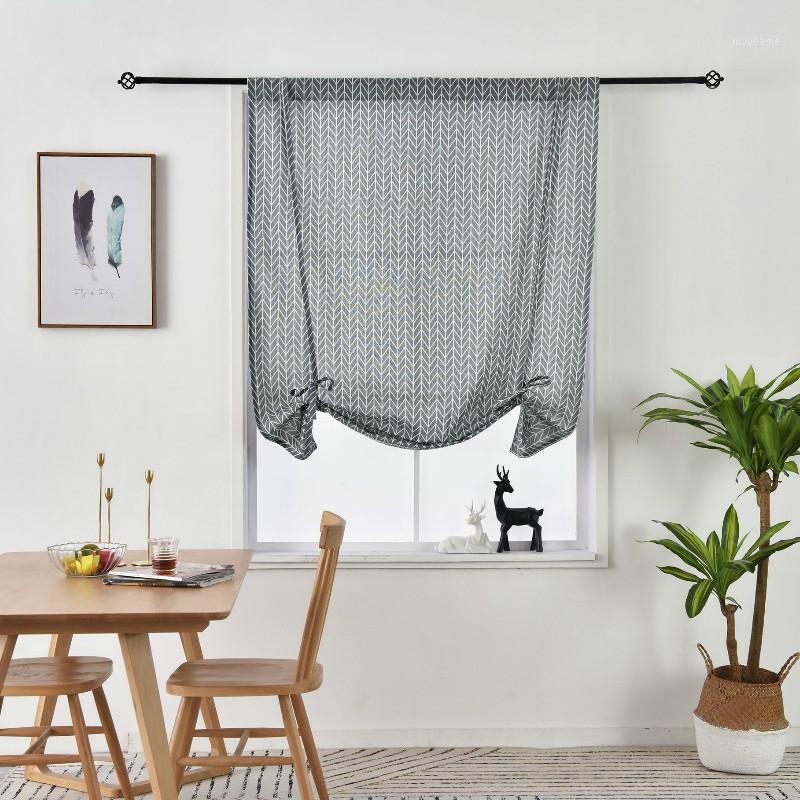 

Geometric Pattern Printed Thick Curtains for Home Decorative Living Room Bedroom Door Decorate Cotton Linen Door-Curtains1