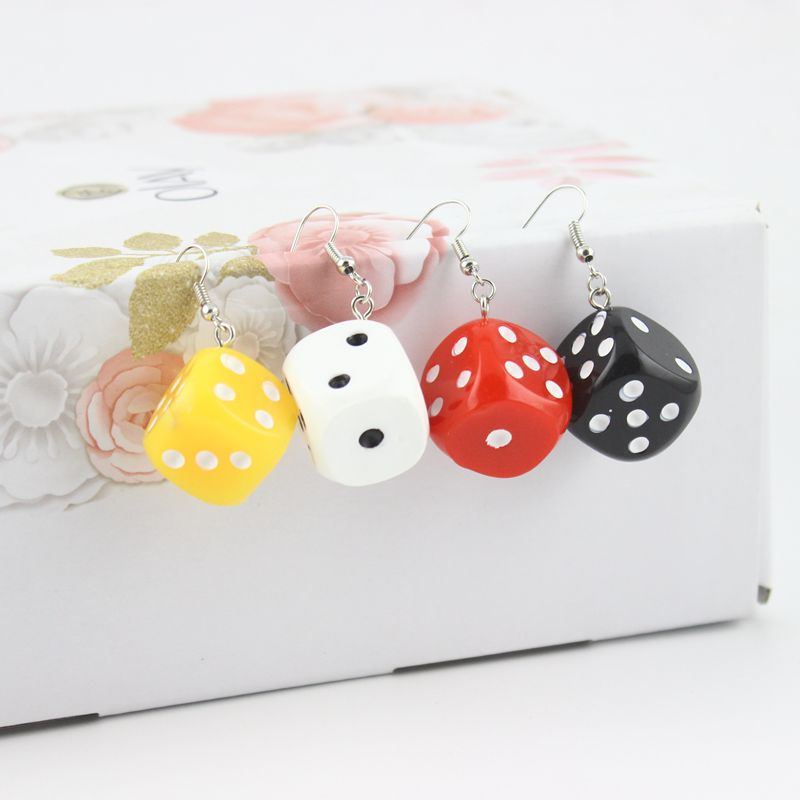 

Lateefah Fashion Fun Dice Earring Tassel Casino Women Accessories Candy Color Personality Fun Jewelry Gift Heometric Earrings