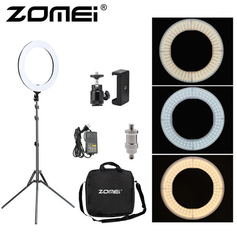 

Zomei 18 inches Dimmable Photographic Lighting Studio Video LED Ring Light 3200-5600K for Smart phone Makeup Selfie lamp Youtube1