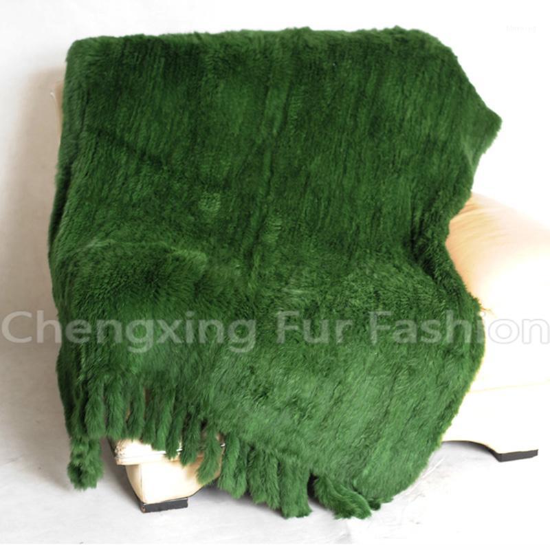 

CX-D-20C Super Quality Cream Hand Knitted Genuine Fur Blanket Throw1