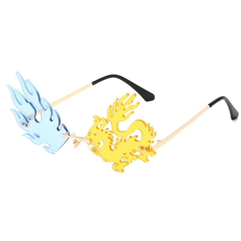 

2021 Colorful Ins New Longfeng Rimless Sunglasses Women Vintage Sun Glasses Men Sunglass Oculos Feminino Lentes Gafas De Sol