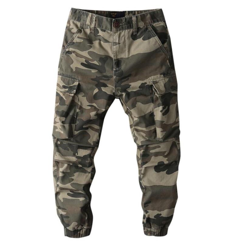 

2020 American style camouflage Overalls men's fashion brand casual sports Harem Pants high quality cool man trousers w1261, Khaki