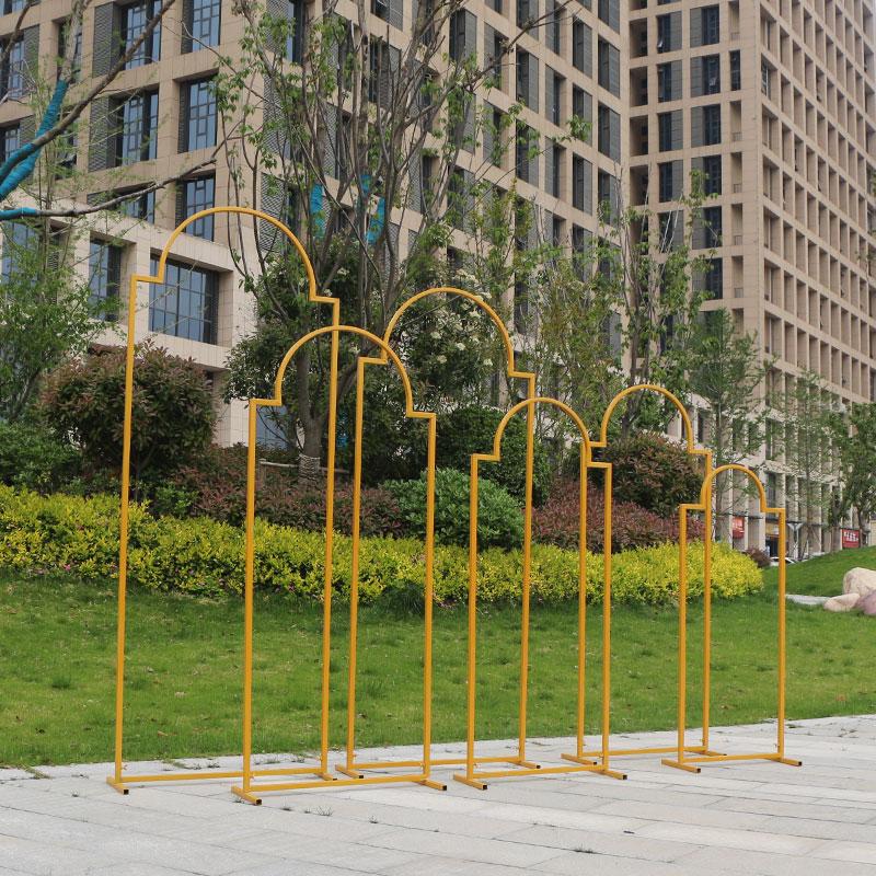 

Flone Wedding Arch Wrought Iron Backdrop Props Geometric Screen Stage Background Party Home Decoration Ornaments