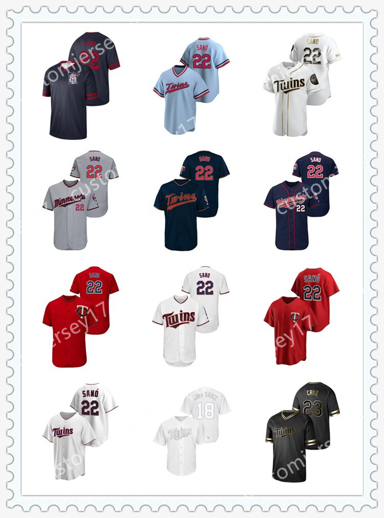 

Men Women Youth Minnesota Twins 23 Nelson Cruz 22 Miguel Sano #00 Player Custom Jerseys baseball Jersey, 12