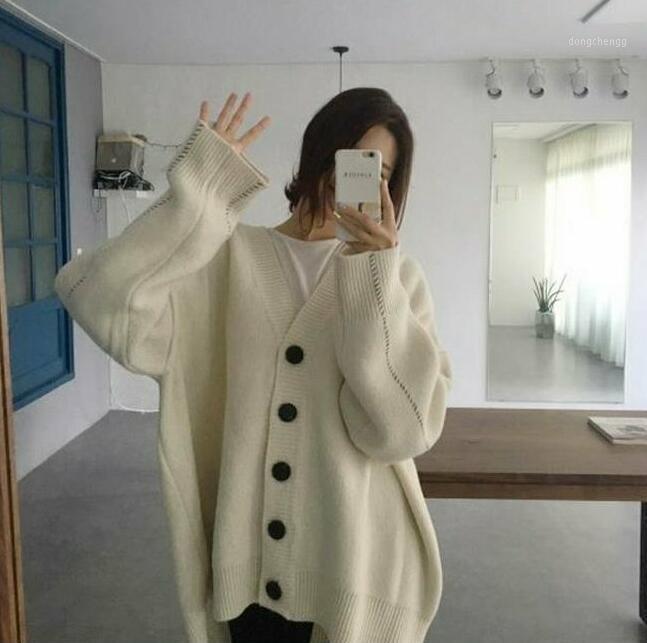 

Women Coat Sweaters Cardigan Sweater Autumn Winter Loose Plus Size Knitting Open Stitch Batwing Sleeve cashmere Sweater1, Beige