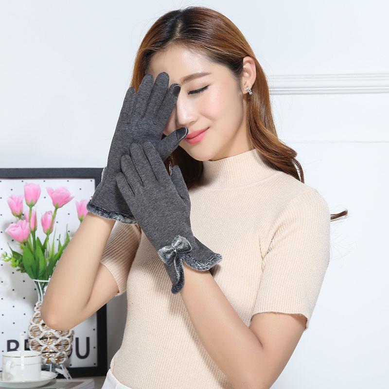 

1pair New Style Warm Elegant Women Ladies Touch-screen Gloves Autumn Winter Riding Gloves Outdoor Soft Comfort Wrist Mittens