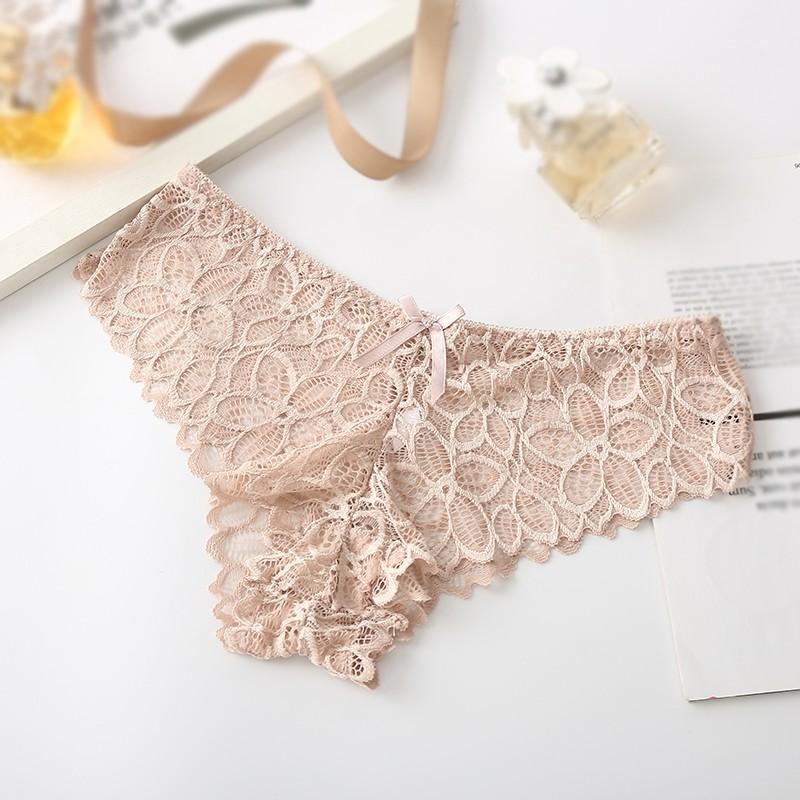 

Panties for Women Sexy Lace Fashion Transparent Lingerie Solid Color Briefs Women's Underpant Low Waist Intimates Underwear hot1