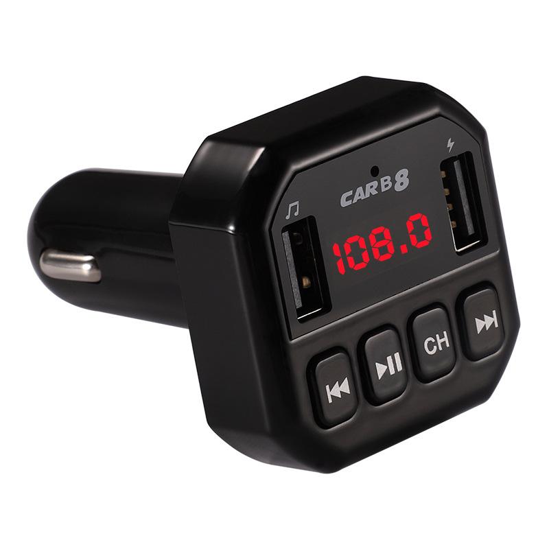 

B8 Car MP3 Audio Player Bluetooth Car Kit FM Transmitter Handsfree Calling 2.1A Dual USB Accessories FS
