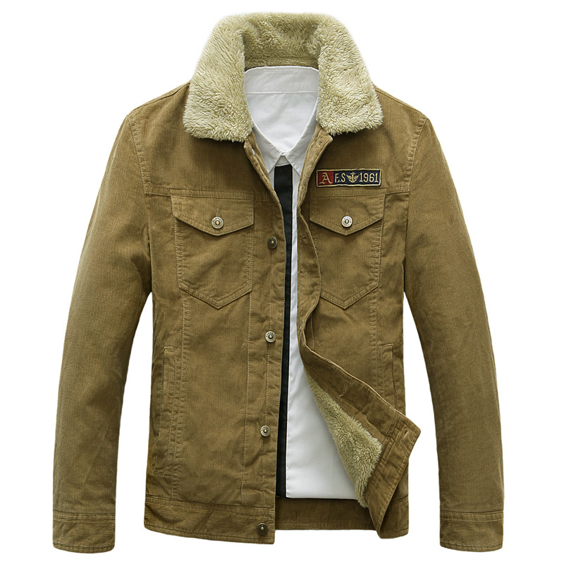 

Winter Casual Men Outer Wear Long-sleeved Hooded Lapel Jacket, Black;brown