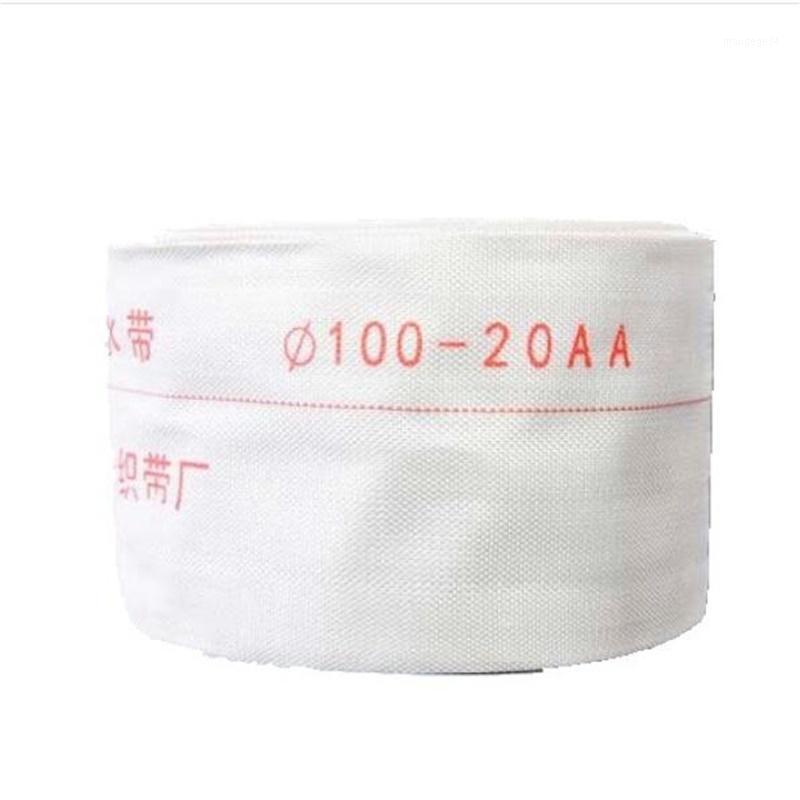 

100mm inner diameter Canvas Fire Hose Garden Water Hose Irrigation Water band 18m/roll1, White