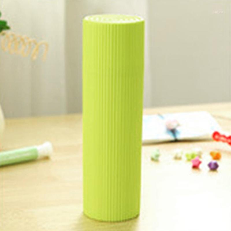 

Portable Stripe Toothpaste Toothbrush Holder Cover Protect Case For Traveling And Daily Use Tool1