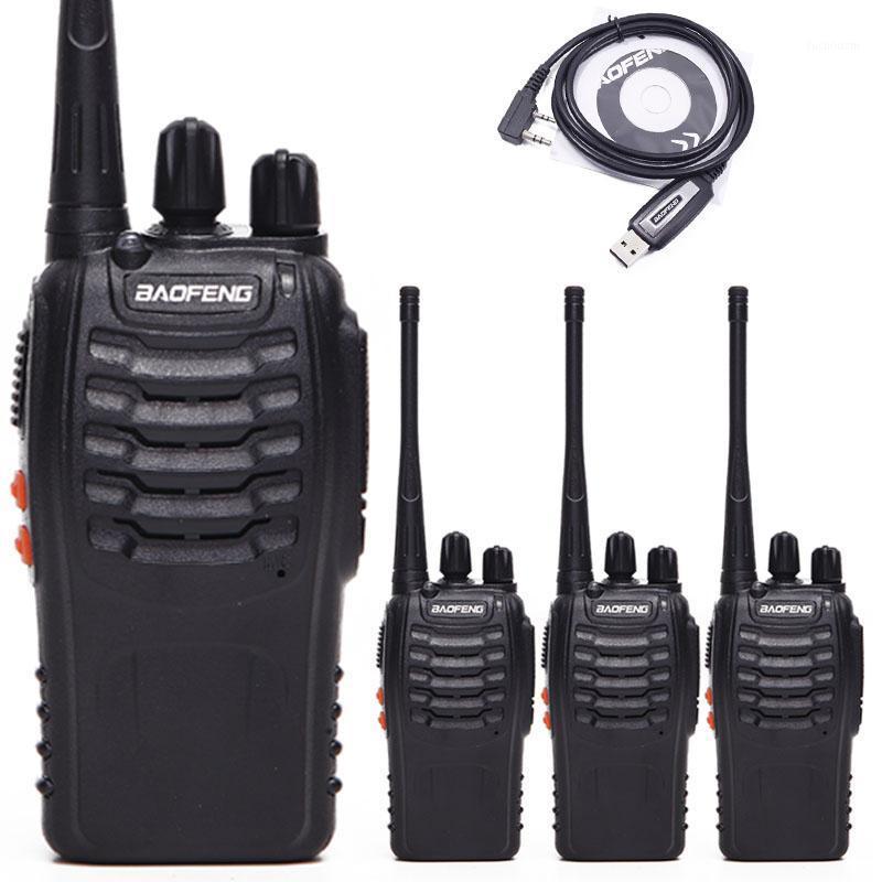 

4Pcs BaoFeng BF-888S Handheld 5W Two Way Ham Radio Walkie Talkie BF888S UHF 400-470 888S with 4 Earpiece 1 USB Programming Cable1