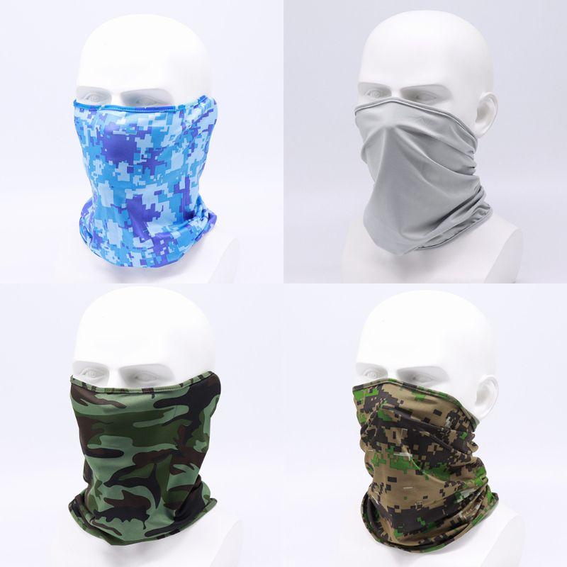 

Unisex Silk Sunscreen Balaclava Headwear Seamless Bandana Neck Gaiter Tube Motorcycle Dustproof Face Cover Scarf