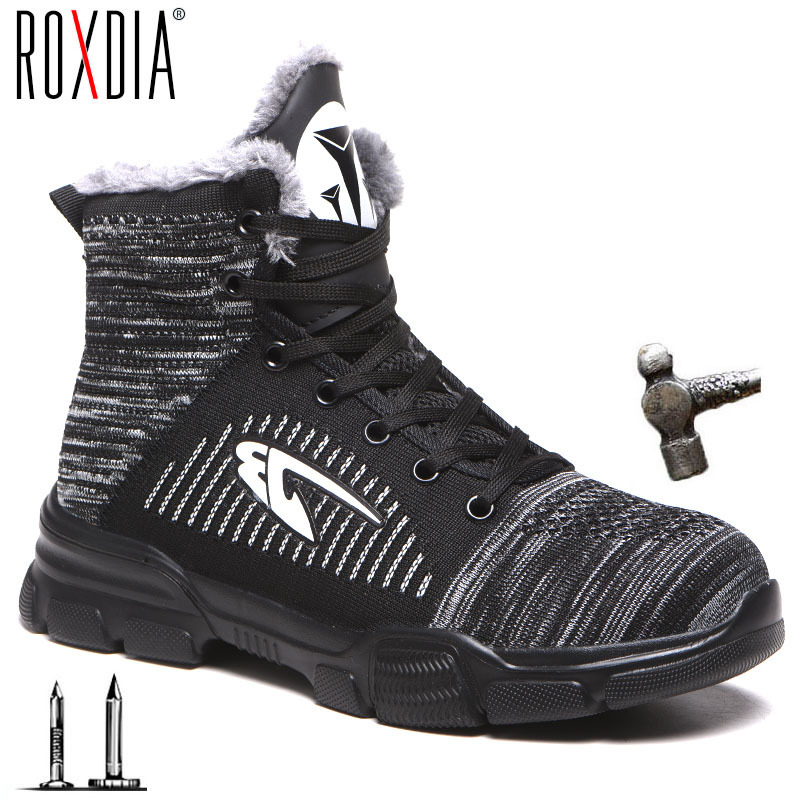 

Drop shipping Steel Toe Sneaker Work Safety Shoes for Men Women Warm Lightweight Mesh Construction shoes Plus size 37-48 RXM181 201019, Black shoes