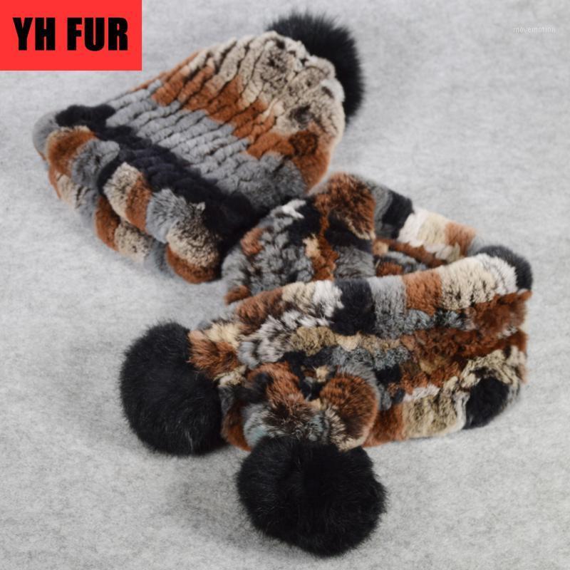 

Fashion Children 2 Pieces Sets Rex Fur Scarf Hat Rex Fur Neckerchief Cap Child Genuine Beanies Scarves1