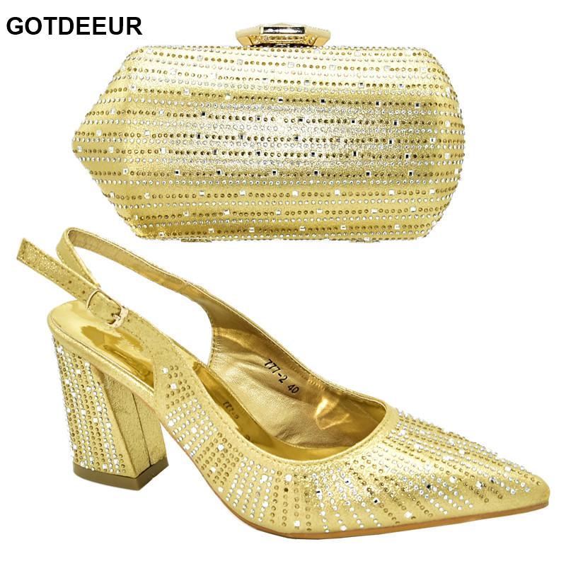 

New Italian Shoes and Bags To Match Shoes with Bag Set Buckle Strap Pointed Toe Women Designers Party and Bag Sets, Black only shoes