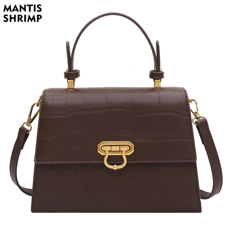 

Women Vintage Shoulder Bags Stone Pattern Crossbody Bag for Women Small Handbag PU Leather Hand Bag Ladies Designer Evening Bags, Black