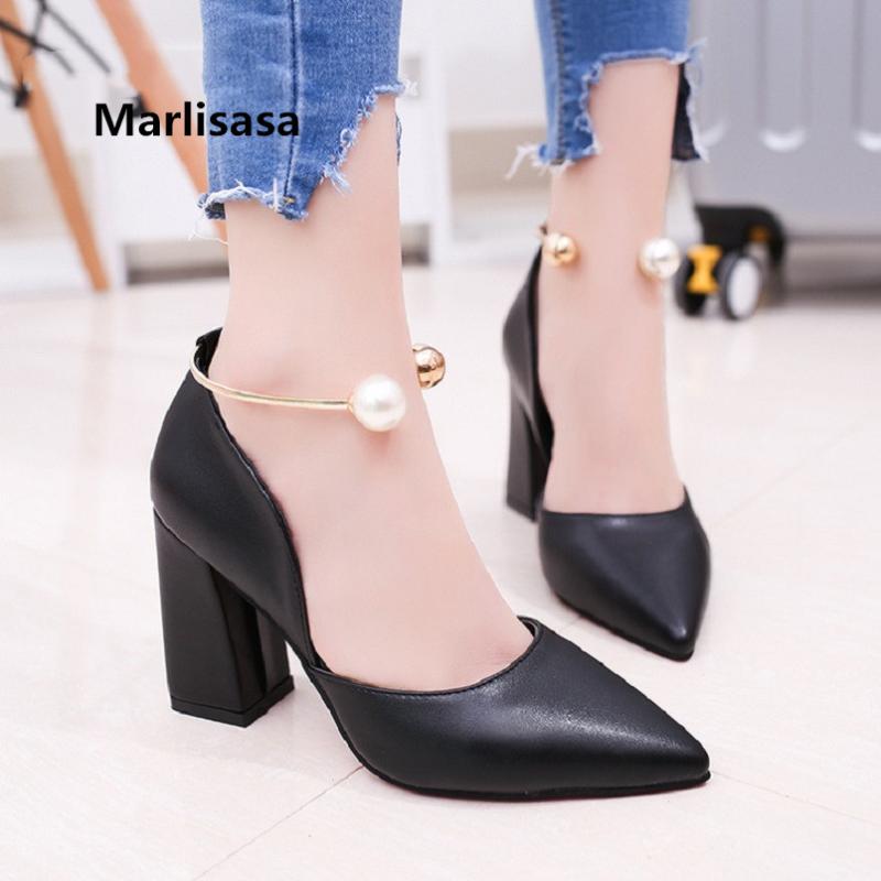 

Frauen High Heels Lady Fashion High Quality Square Heel Pumps Lady Sexy Red Party Heel Shoes Cool Street Office Shoes G771
