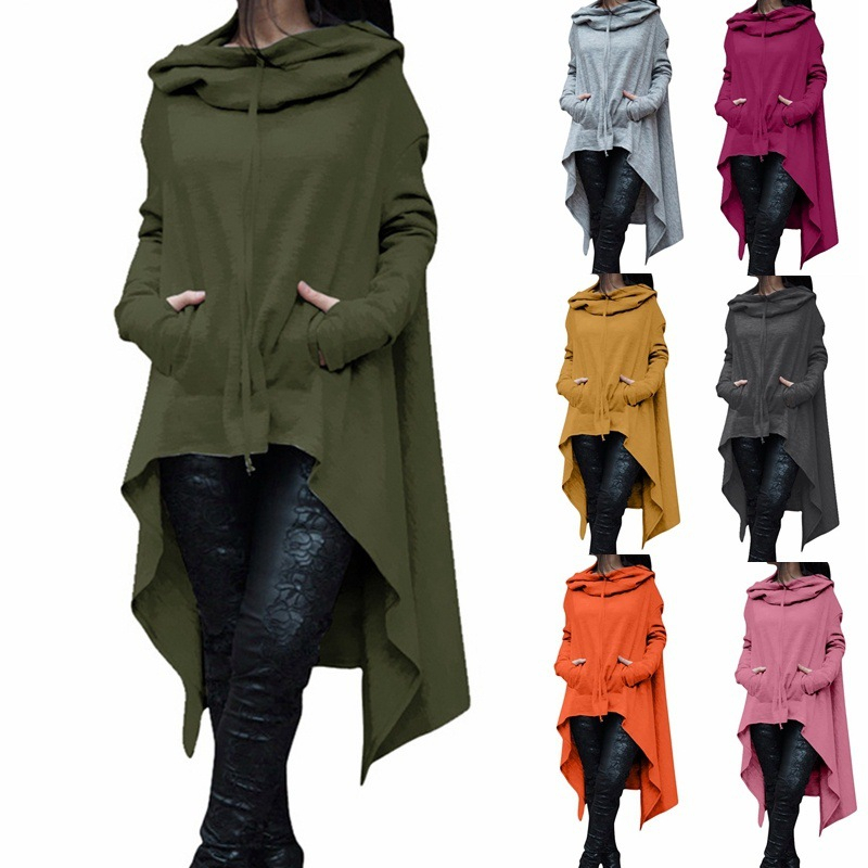 

2020 Solid 2020 Color Fashion Oversize Women's Hoodies Hoodie Sweater Outwear Coat 7vfd, Rose