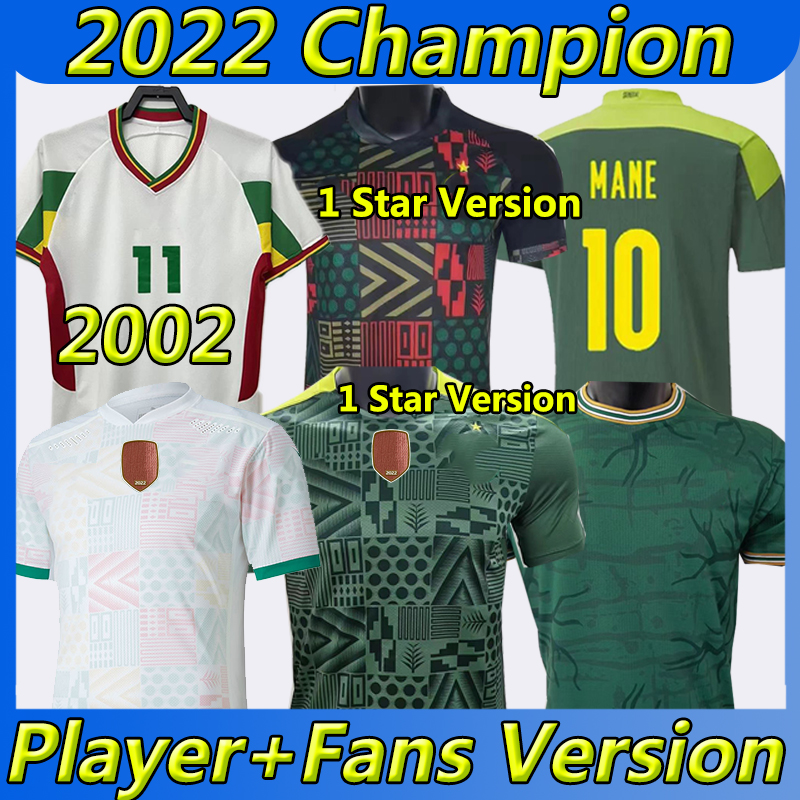 

2022 Home 1 star Senegal soccer jerseys 2021 champions national MANE KOULIBALY GUEYE KOUYATE SARR Maillot de football shirt 2002 retro vintage classic uniform, Saineijiaer 1 star version home