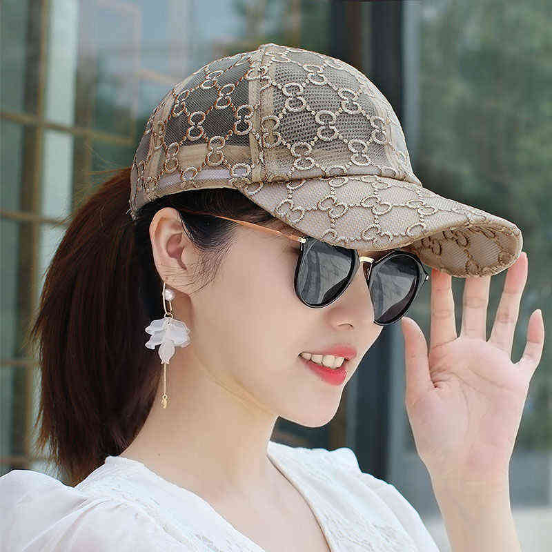

Fashion Designer luxury Baseball Cap mesh Ponytail Women caps hip hop Gorras Casquette Sun beach hats Chapeau Outdoor Femme hat G220301, Champagne