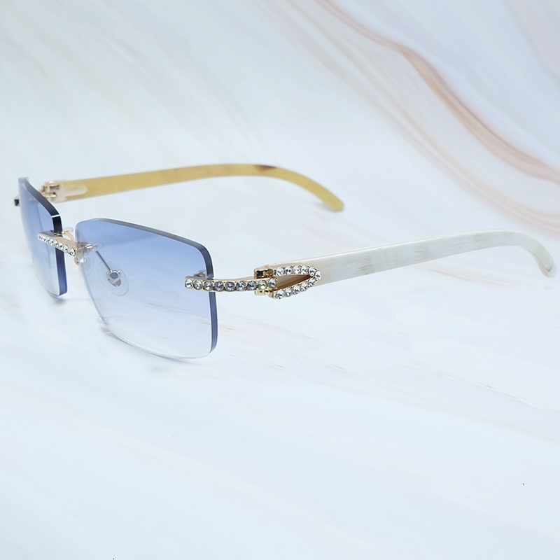 

Designer Cheap Eyeglasses sale Sunglasses" used out luxury Carter Cubic Zircon buffalo horn sun glass without a bullet of diamond suns