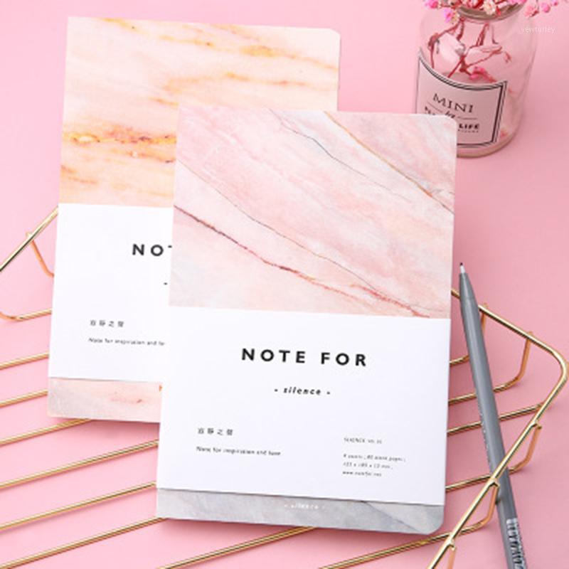 

80 Pages NOTE FOR SILENCE Book Marble Designs Empty Pages Notebook Diary School Office Supply Stationery Carnet Cuaderno Gift1