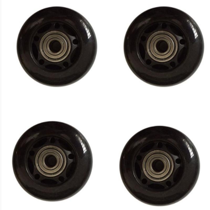 

4Pcs 7cm Roller Skates Rubber Wheels Anti-Skid Mute Wear-Resistant Roller Skates Skate Accessories, Black