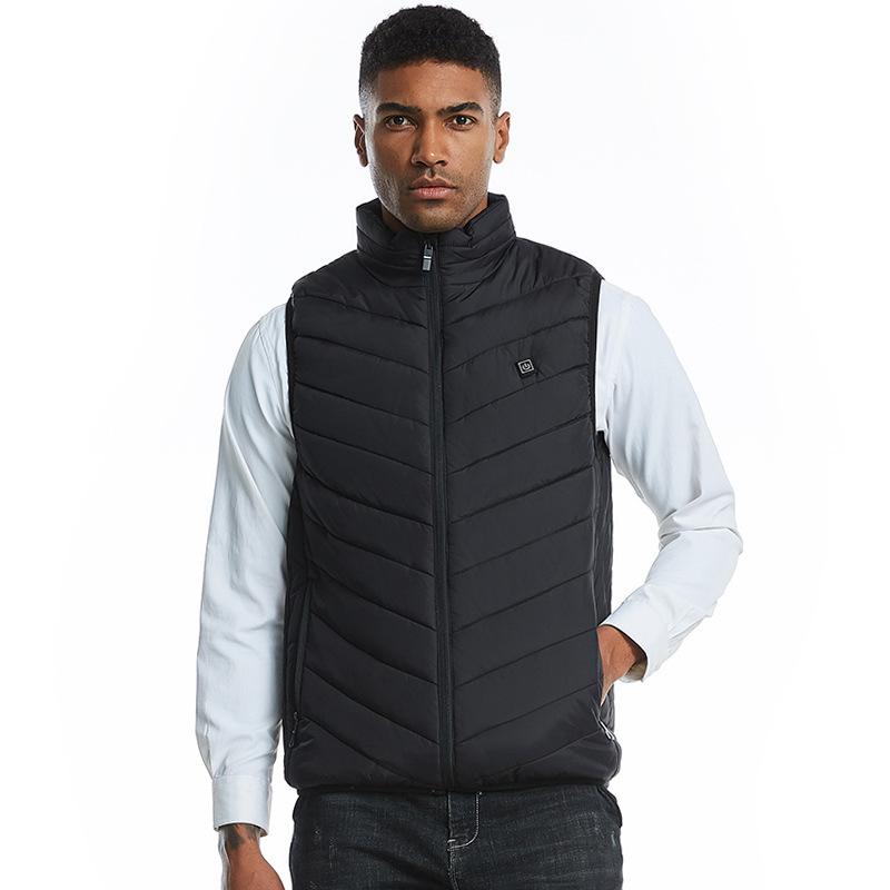 

Heated Vest Warm Winter Warm Electric USB Jacket Men Women Heating Coat Washable Thermal 2 Heating Zones, Gray