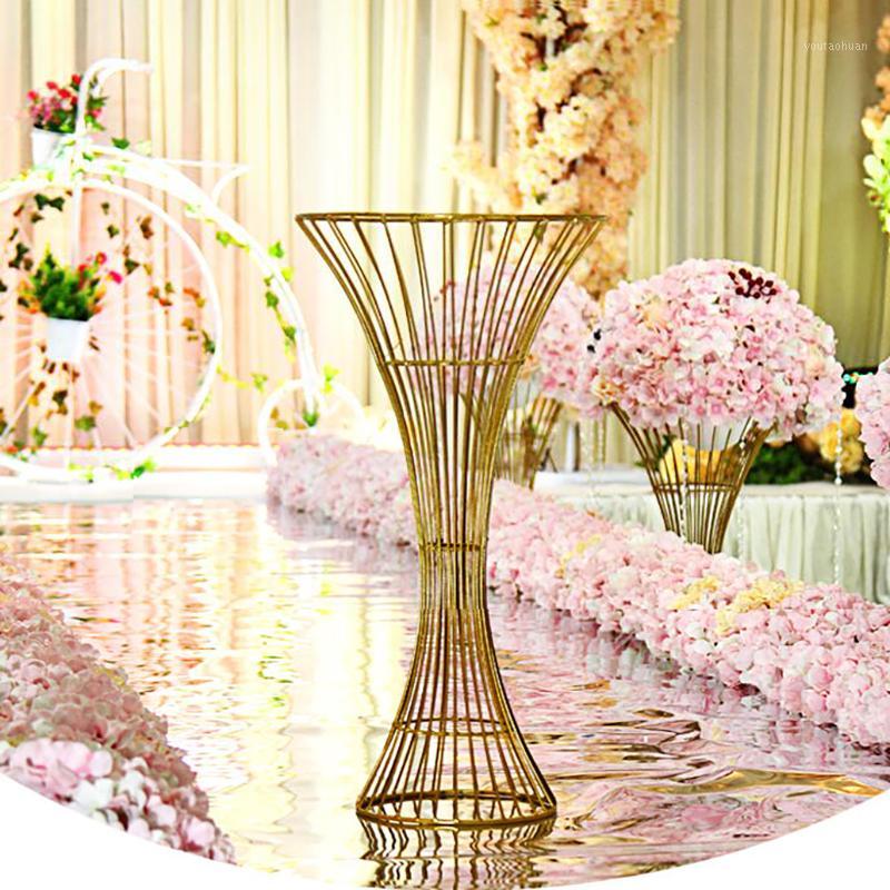 

Iron flower stand vase wedding props wrought artificial flower table centerpieces road guide ball vase wedding decoration1, C gold