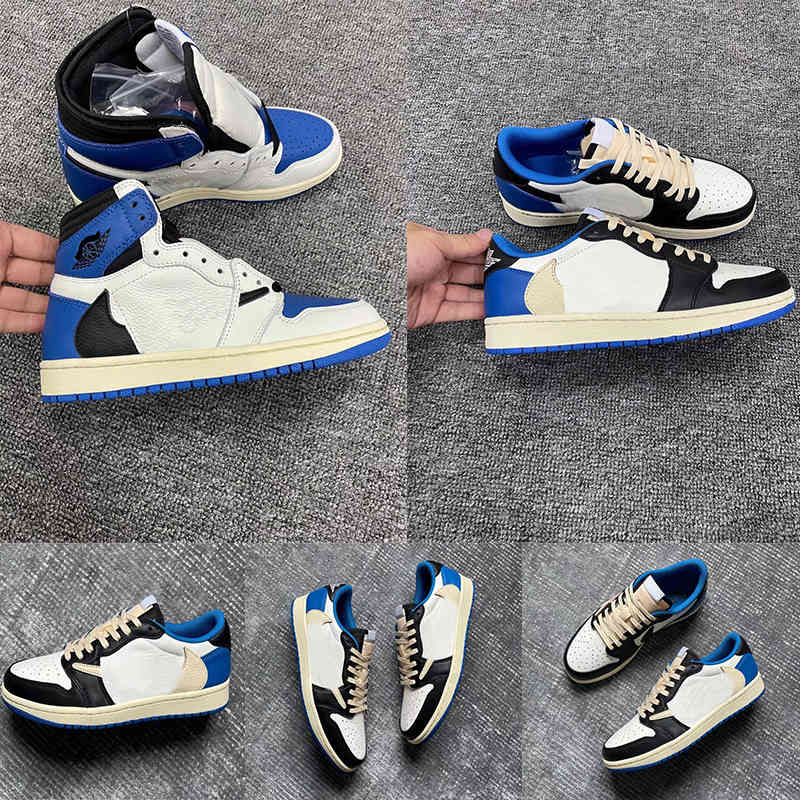 

Travis Scotts Fragment Authentic 1 LOW OG SP Basketball Shoes Men Military Blue SB Cactus Jack Olive Sail Suede Shy Pink 6 British{category}
