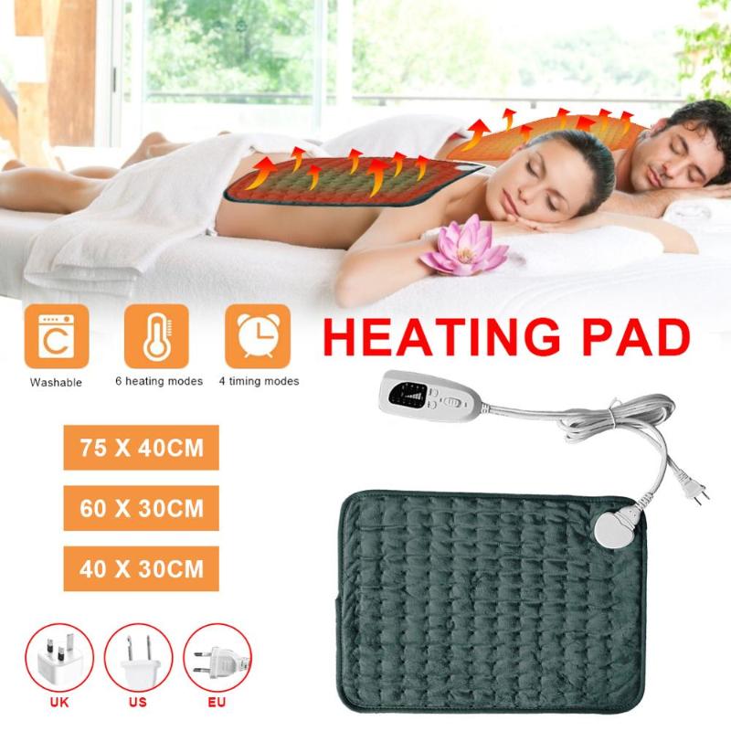 

Electric Heating Pad Blanket Timer Physiotherapy Heating Pad For Shoulder Neck Back Spine Leg Pain Relief Winter Warm 3 Size