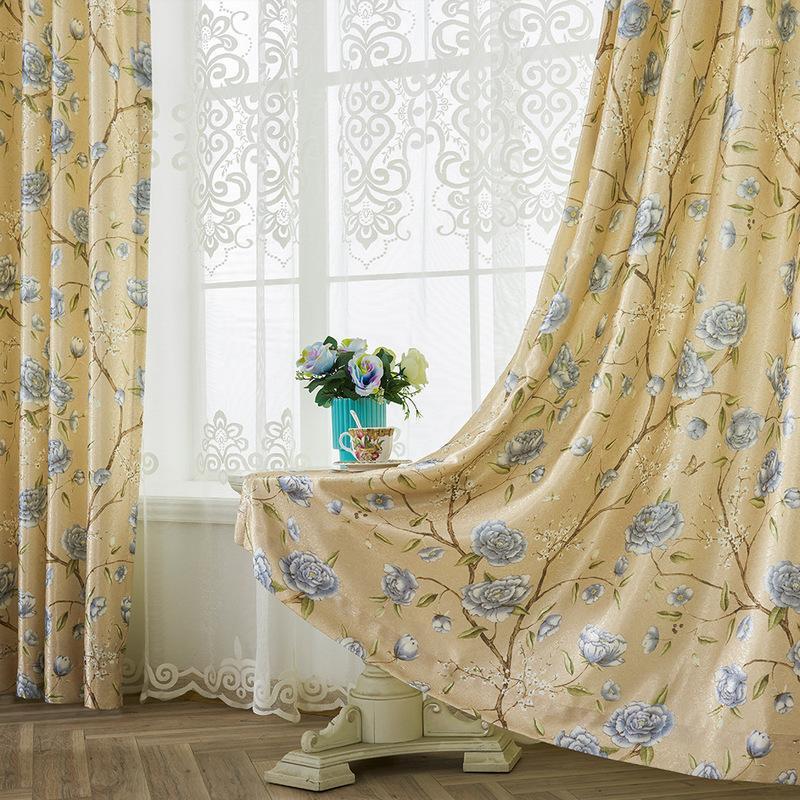 

Modern Curtains for Living Dining Room Bedroom European Style Printing Curtain Tulles Finished Product Customization1, Tulle